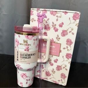 Stanley Pink Floral Quencher H2.0 Tumbler with Handle & Straw
